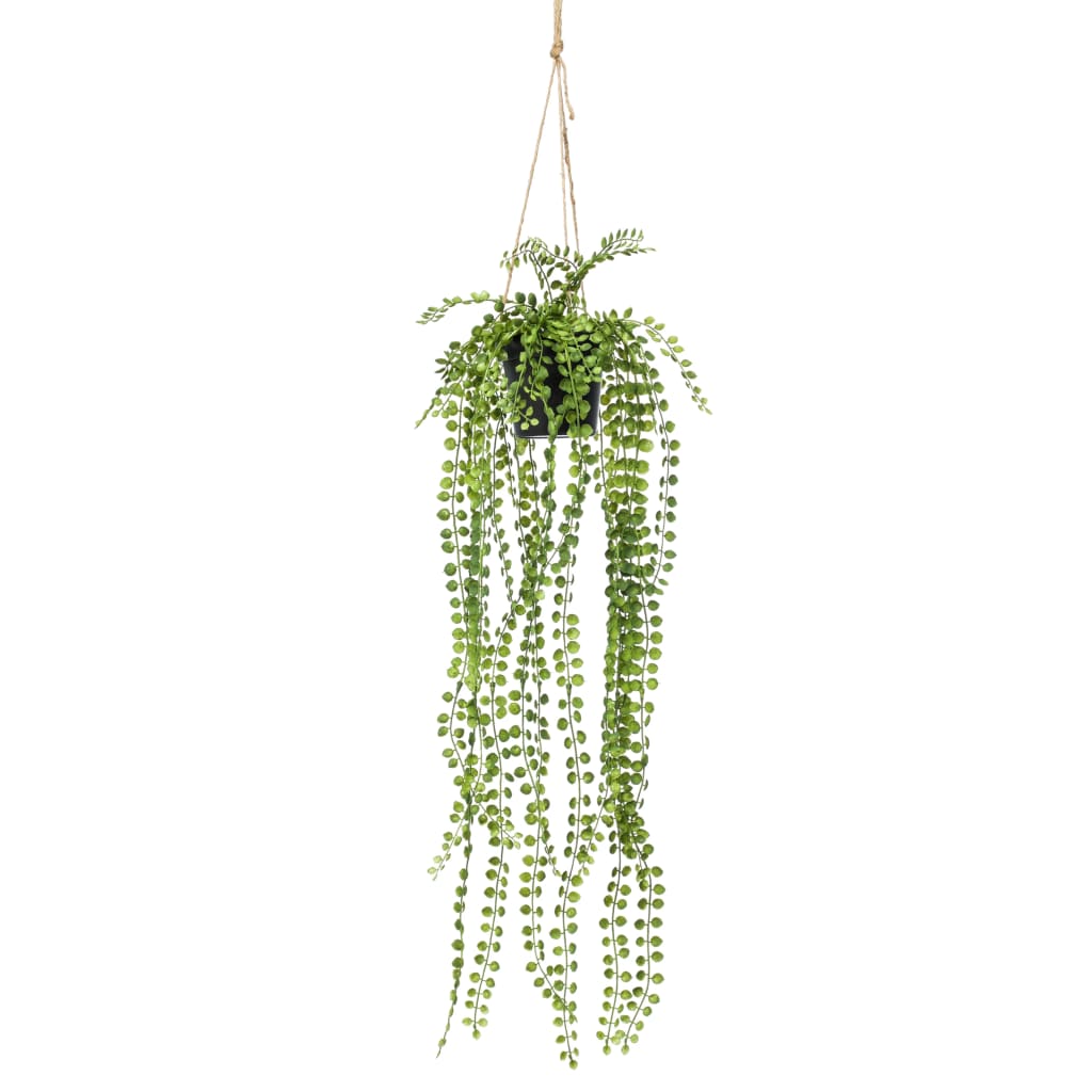 Emerald Artificial Ficus Pumila Hanging Bush in Pot 60 cm
