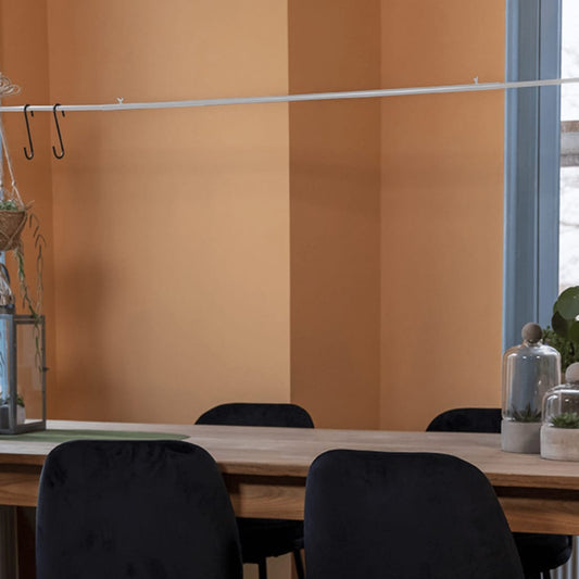Esschert Design Decorative Table Rod with Clamp White