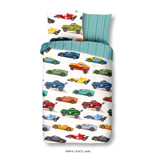 Good Morning Kids Duvet Cover Race 135x200 cm