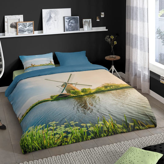 Good Morning Duvet Cover WINDMILL 200x200/220 cm Multicolour