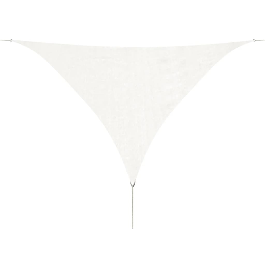 vidaXL Sunshade Sail HDPE Triangular 5x5x5 m White