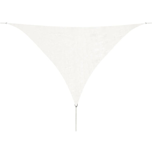 vidaXL Sunshade Sail HDPE Triangular 5x5x5 m White