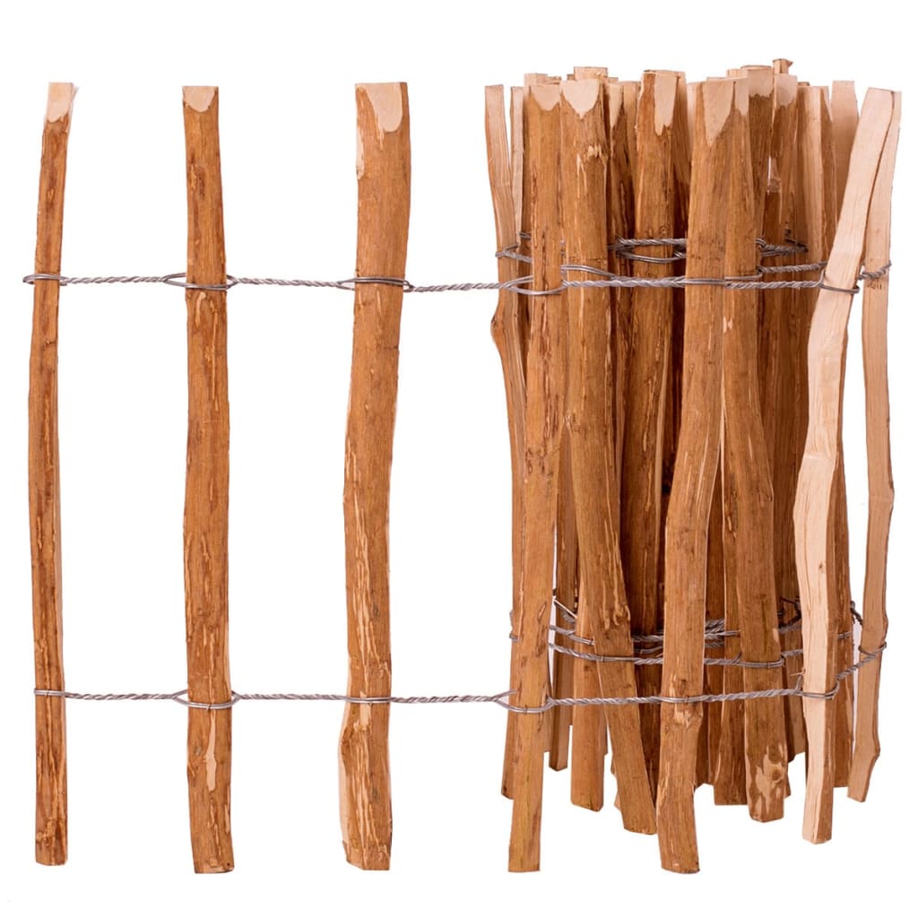 vidaXL Picket Fence Hazel Wood 60x500 cm
