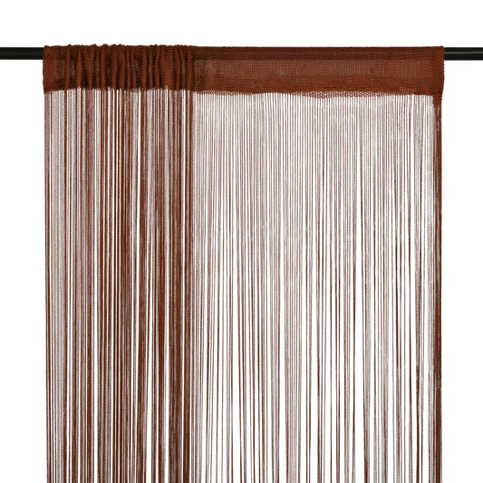 vidaXL String Curtains 2 pcs 140x250 cm Brown