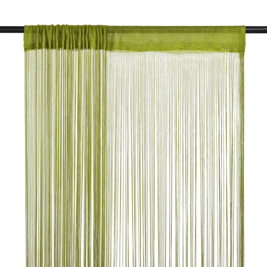 vidaXL String Curtains 2 pcs 140x250 cm Green