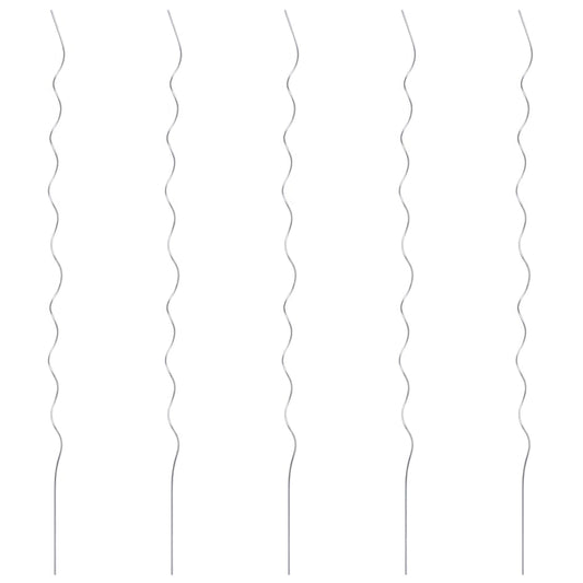 vidaXL 5 pcs Spiral Plant Supports 170 cm Galvanised Steel