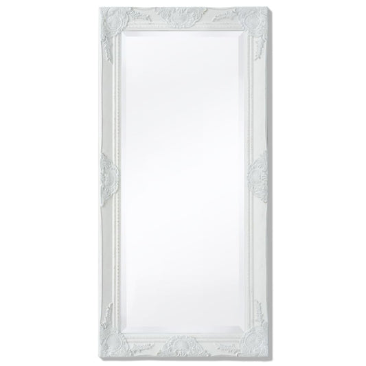 vidaXL Wall Mirror Baroque Style 100x50 cm White