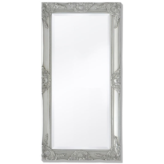 vidaXL Wall Mirror Baroque Style 100x50 cm Silver