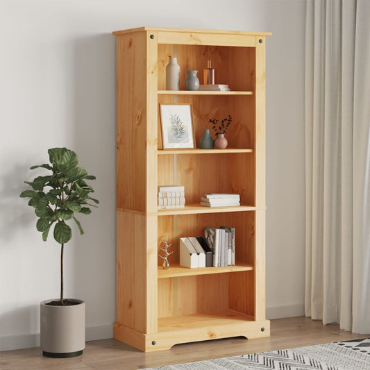vidaXL 5-Tier Bookcase Mexican Pine Corona Range 81x40x170 cm
