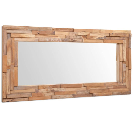 vidaXL Decorative Mirror Teak 120x60 cm Rectangular