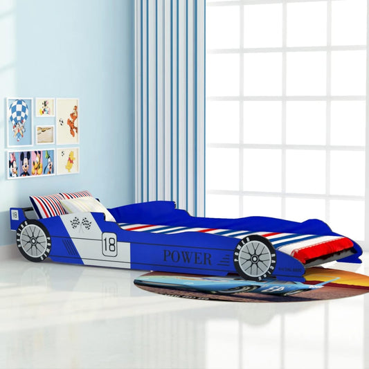 vidaXL Children's Race Car Bed 90x200 cm Blue
