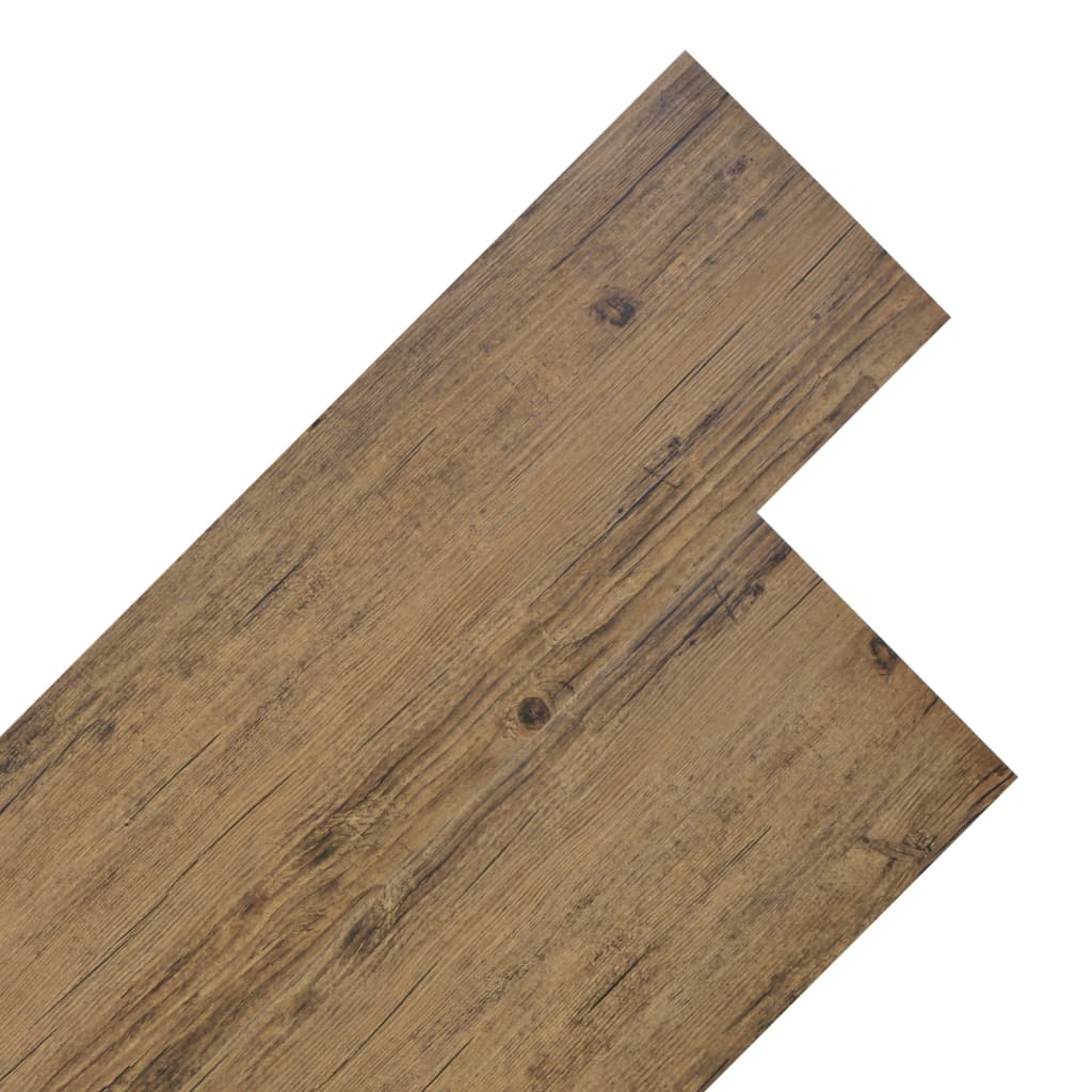 vidaXL Non Self-adhesive PVC Flooring Planks 5.26 må_ 2 mm Walnut Brown