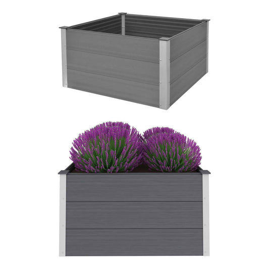 vidaXL Garden Raised Bed WPC 100x100x54 cm Grey
