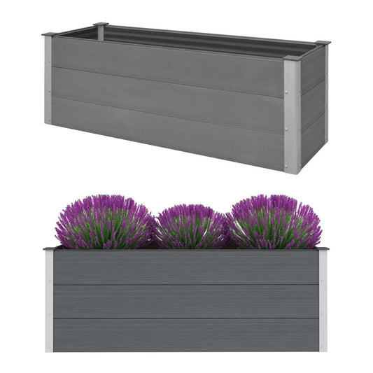 vidaXL Garden Raised Bed WPC 150x50x54 cm Grey