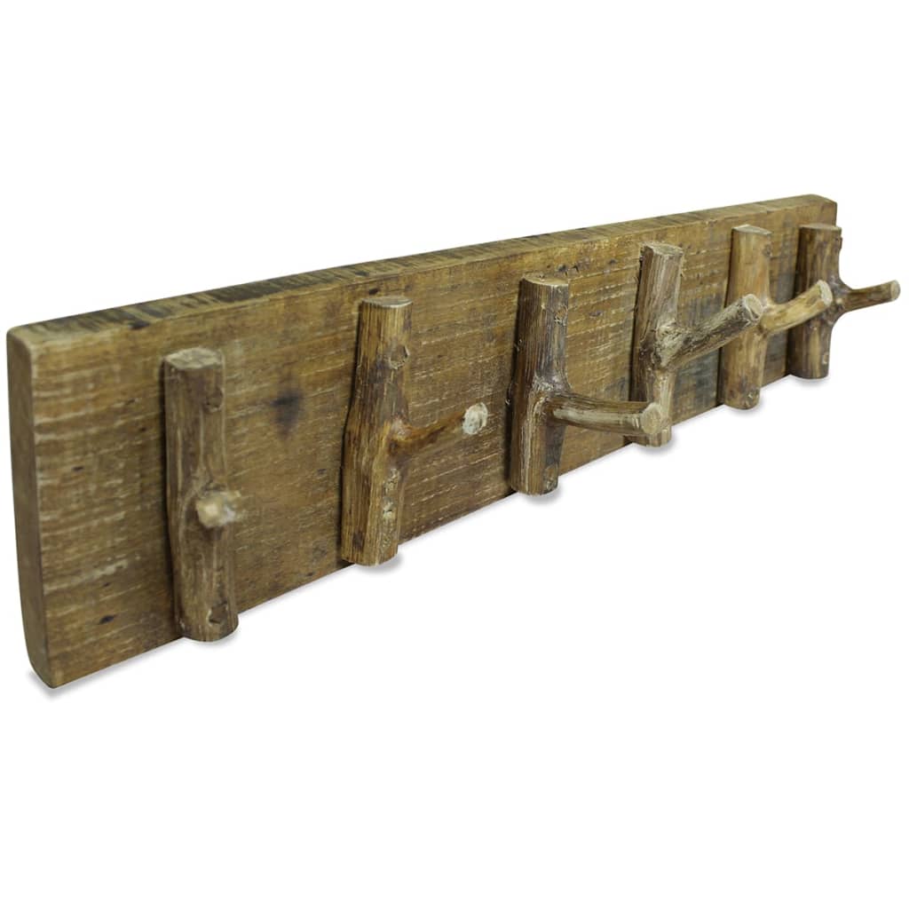 vidaXL Coat Rack Solid Reclaimed Wood 60x15 cm