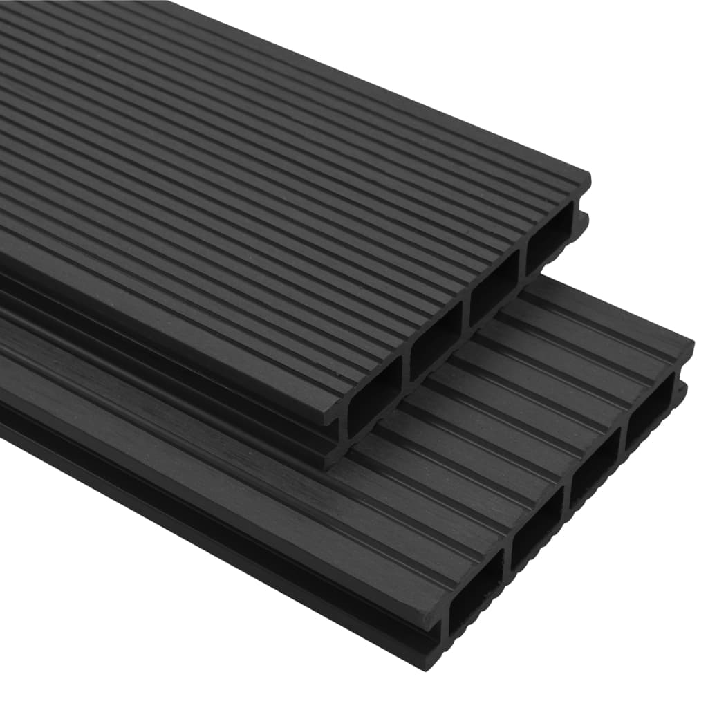 vidaXL WPC Decking Boards with Accessories 40 må_ 2.2 m Anthracite