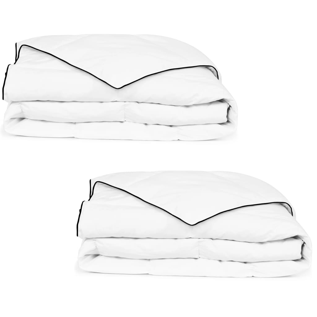 vidaXL Winter Down Duvet 2 pcs 140x200 cm