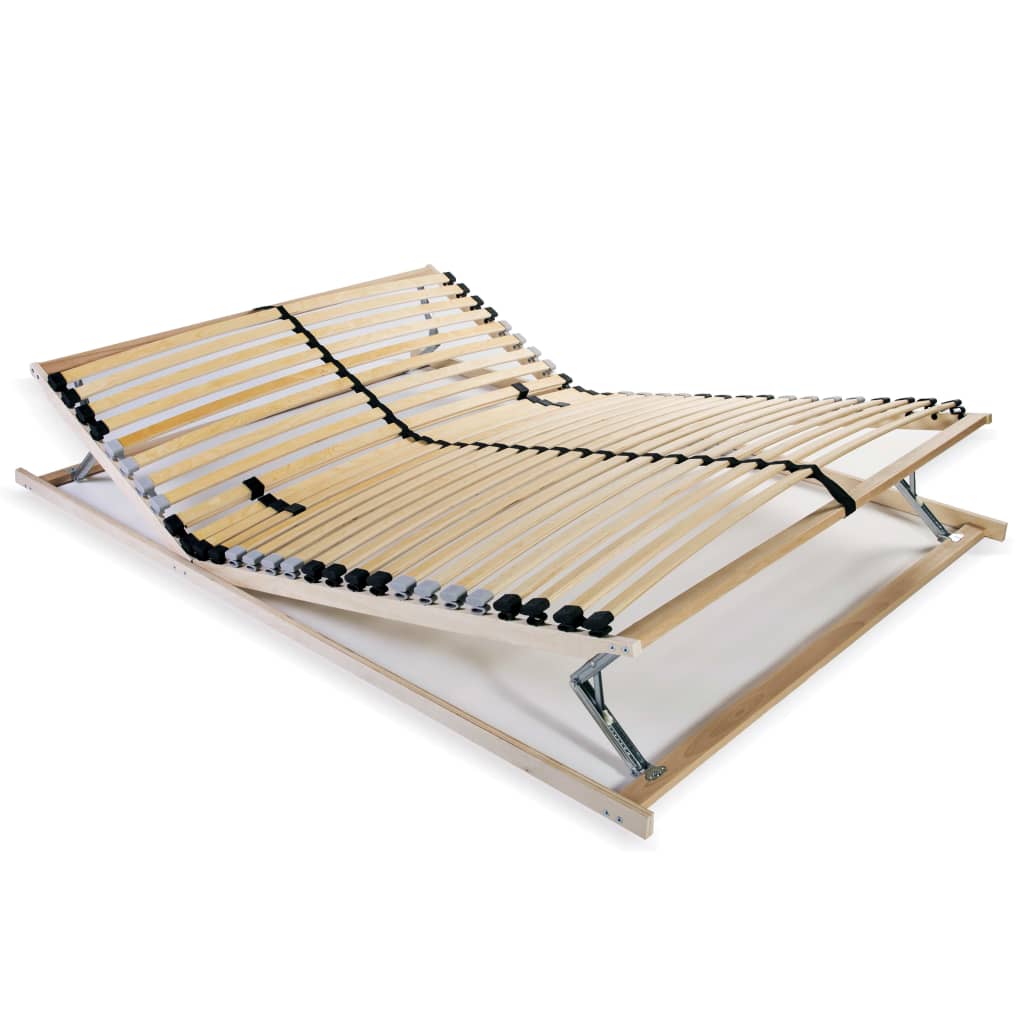 vidaXL Slatted Bed Base with 28 Slats 7 Zones 100x200 cm