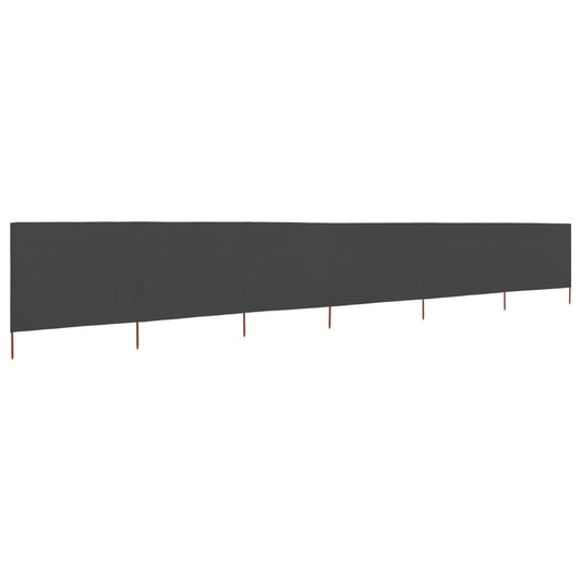 vidaXL 6-panel Wind Screen Fabric 800x80 cm Grey