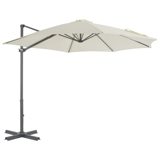 vidaXL Cantilever Umbrella with Aluminium Pole Sand 300 cm