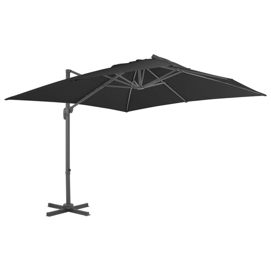 vidaXL Cantilever Umbrella with Aluminium Pole 300x300 cm Anthracite