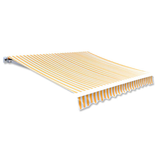 vidaXL Awning Top Sunshade Canvas Orange & White 500x300 cm