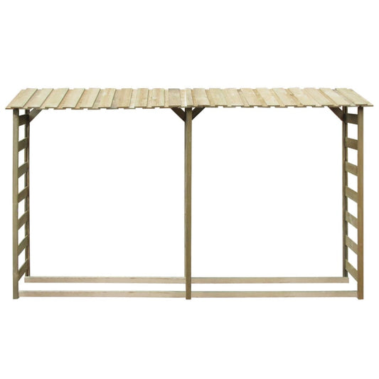 vidaXL Firewood Storage Shed 300x44x176 cm Pinewood Impregnated