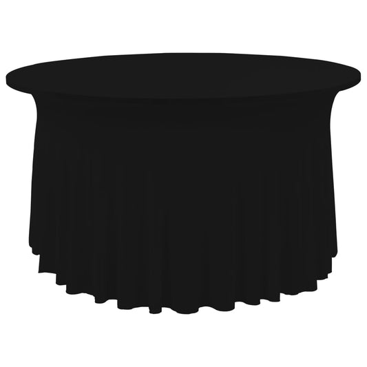 vidaXL 2 pcs Stretch Table Covers with Skirt 180x74 cm Black