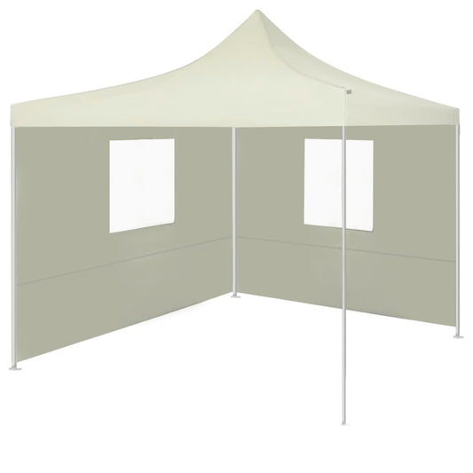 vidaXL Foldable Tent with 2 Walls 3x3 m Cream