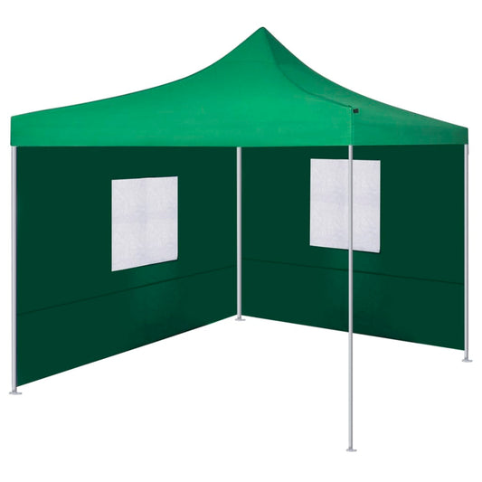 vidaXL Foldable Tent with 2 Walls 3x3 m Green