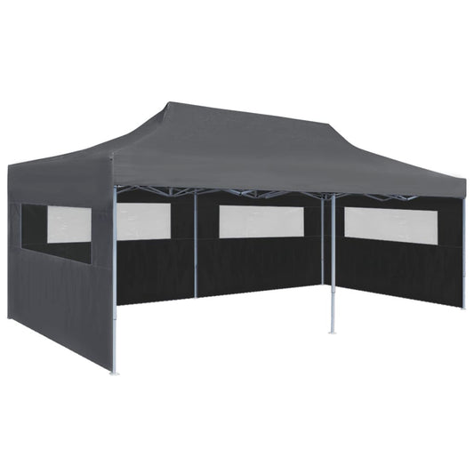 vidaXL Folding Pop-up Partytent with Sidewalls 3x6 m Anthracite