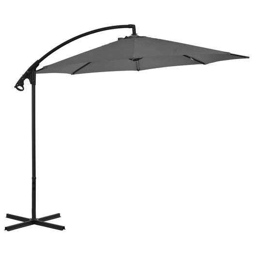 vidaXL Cantilever Umbrella with Steel Pole 300 cm Anthracite