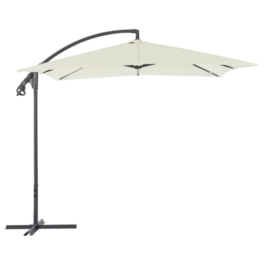 vidaXL Cantilever Umbrella with Steel Pole 250x250 cm Sand