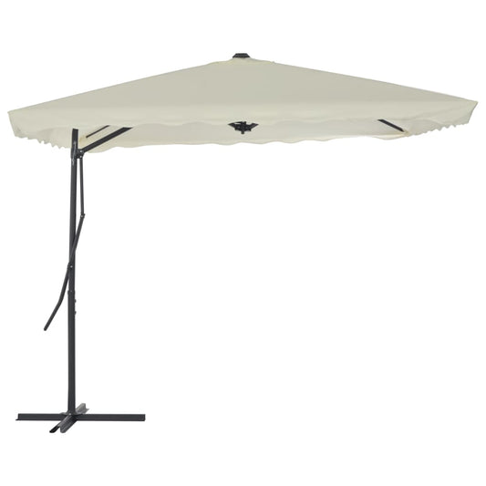 vidaXL Outdoor Parasol with Steel Pole 250x250 cm Sand