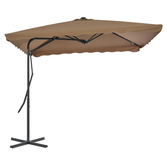 vidaXL Outdoor Parasol with Steel Pole 250x250 cm Taupe