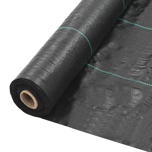 vidaXL Weed & Root Control Mat PP 1x10 m Black