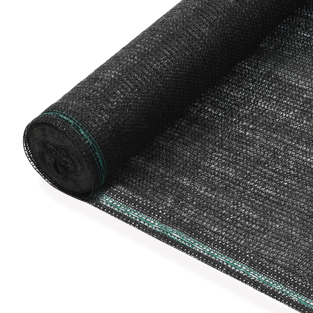 vidaXL Tennis Screen HDPE 2x50 m Black