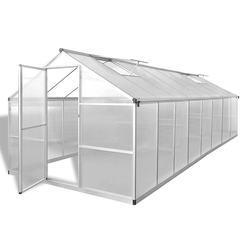 vidaXL Greenhouse Aluminium 481x250x195 cm 23.44 må_