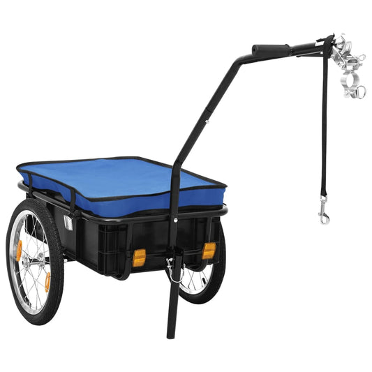 vidaXL Bike Cargo Trailer/Hand Wagon 155x60x83 cm Steel Blue