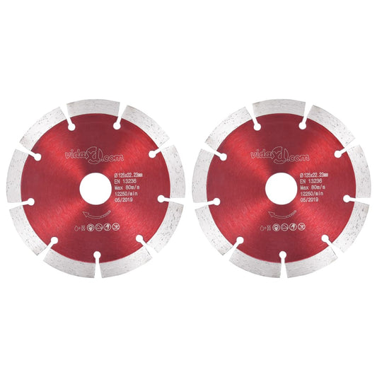 vidaXL Diamond Cutting Discs 2 pcs Steel 125 mm