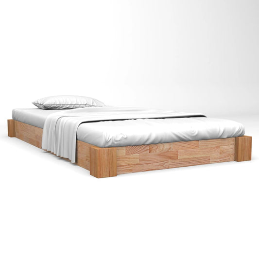 vidaXL Bed Frame Solid Oak Wood 90x200 cm