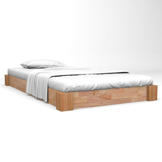 vidaXL Bed Frame Solid Oak Wood 160x200 cm