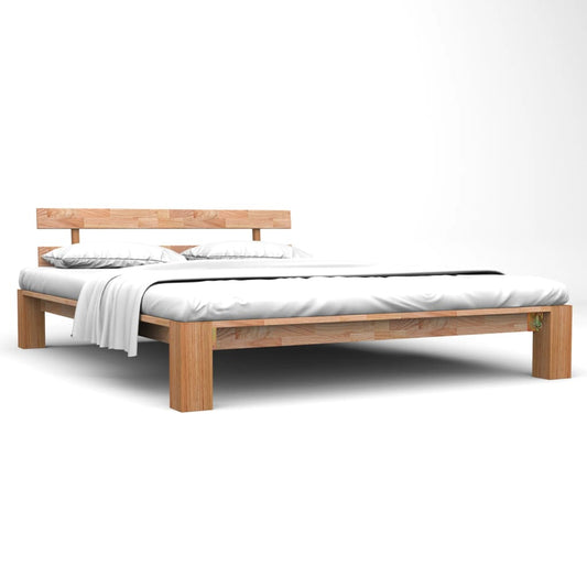 vidaXL Bed Frame Solid Oak Wood 160x200 cm