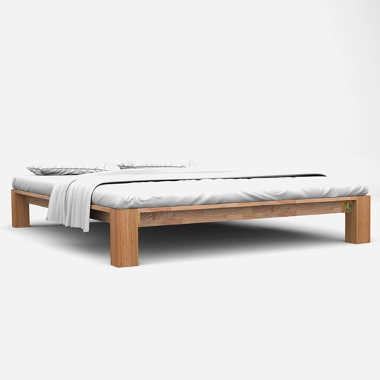 vidaXL Bed Frame Solid Oak Wood 160x200 cm
