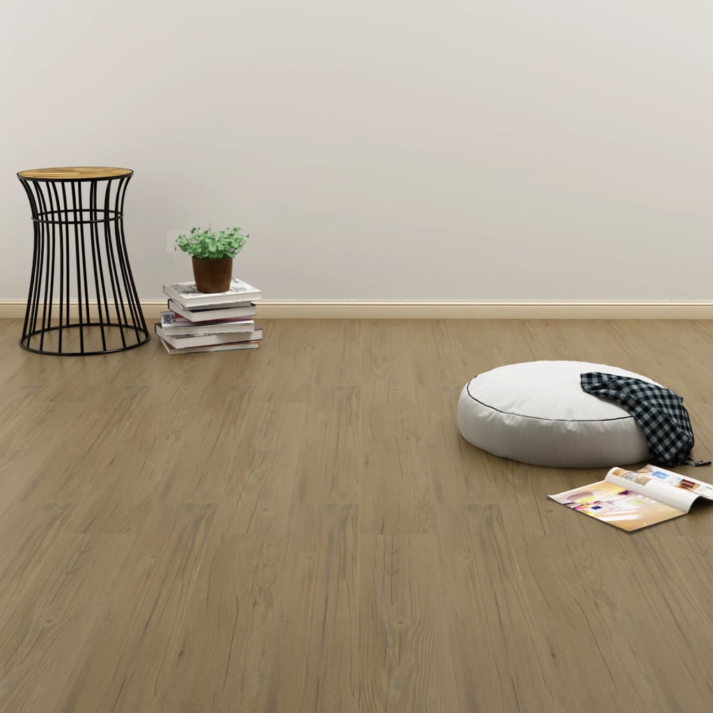 vidaXL Self-adhesive Flooring Planks 4.46 må_ 3 mm PVC Natural Brown