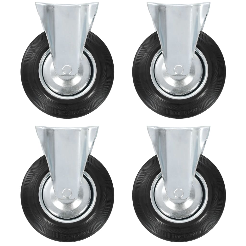 vidaXL Fixed Casters 4 pcs  200 mm