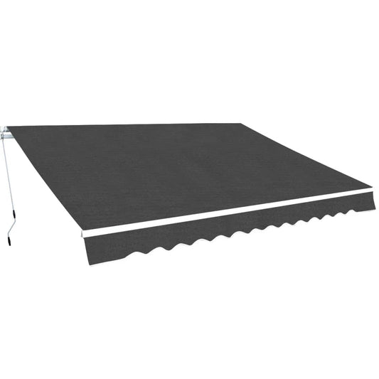 vidaXL Folding Awning Manual Operated 400 cm Anthracite