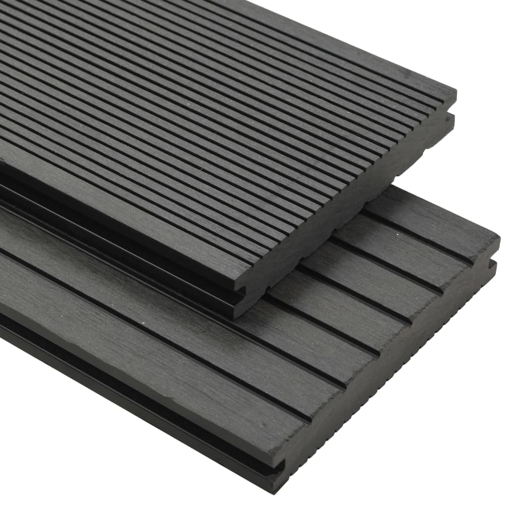 vidaXL WPC Solid Decking Boards with Accessories 26 må_ 2.2 m Grey