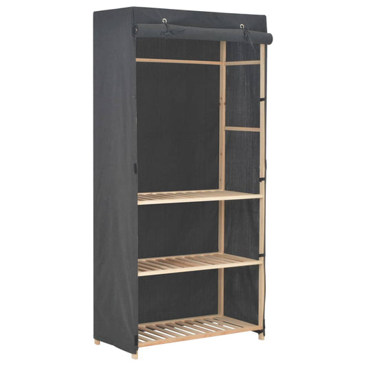 vidaXL 3-Tier Wardrobe Grey 79x40x170 cm Fabric