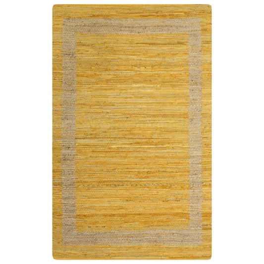 vidaXL Handmade Rug Jute Yellow 120x180 cm